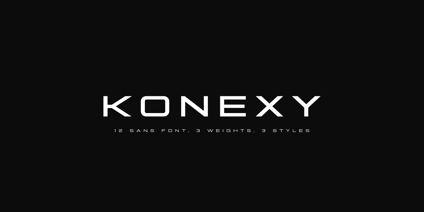 Konexy Outline Italic Font preview